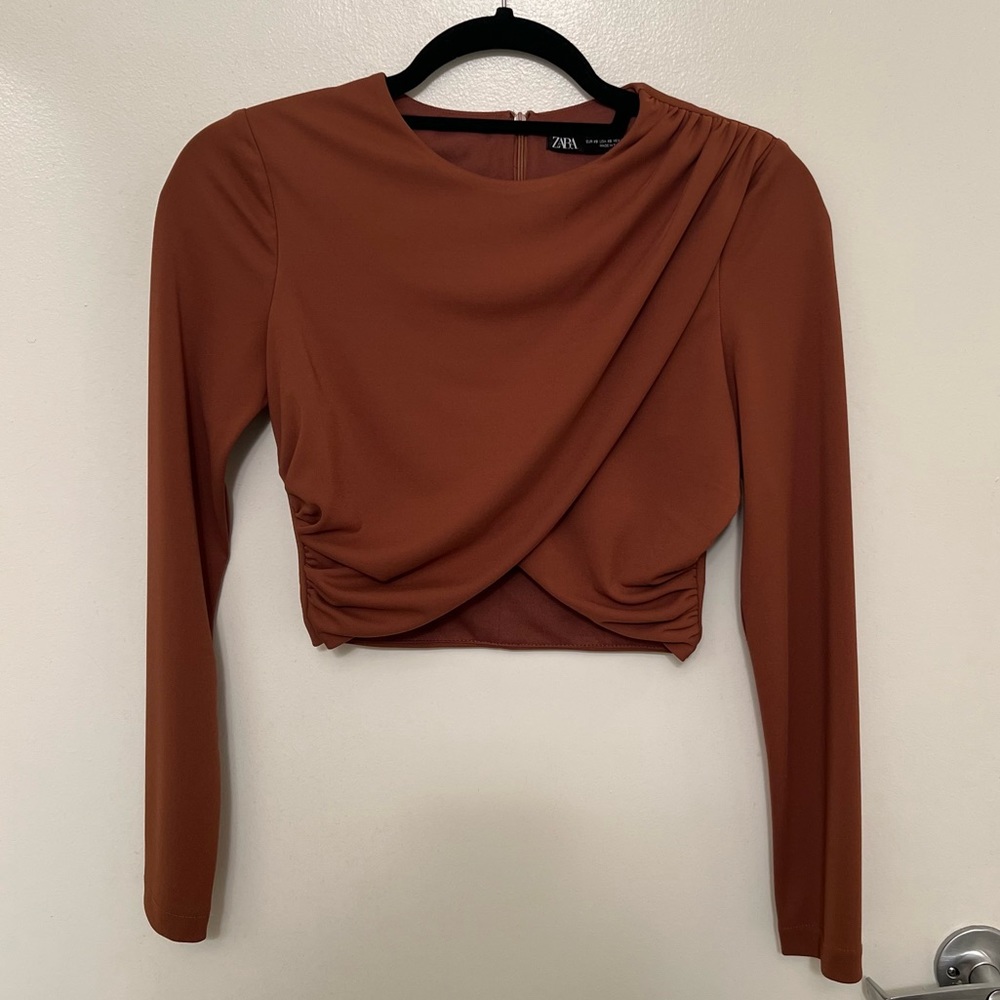 Zara Rust Crop Top, XS